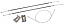 1955-57 Chevy Belair E-Brake Cable for Rear Disc Brakes 