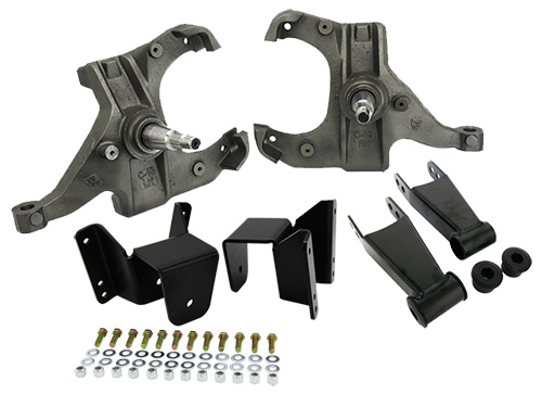 1981-87 Chevy/GMC C10 Lowering Kit - 2.5" Front/4" Rear, 1" Rotor