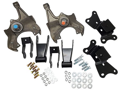 1992-2000 Chevy-GMC C3500 Deluxe Lowering Kit - 2" Front/4" Rear