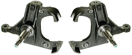 1971-91 Chevy and GMC C20, C30 C35 Truck, 2.5" Drop Spindle Set (Bolt on Calipers)