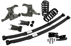 1973-87 Chevy / GMC C10 Suburban / Blazer / Jimmy Deluxe Lowering Kit w/ Reg. Duty (52") Leaf Springs Kit