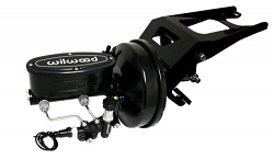 1953-56 Ford F100 Truck Wilwood Power Brake Booster Kit - Black Out Series - Firewall Mount