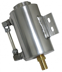 Power Steering Remote Reservoir with Fluid Level Indicator, Aluminum