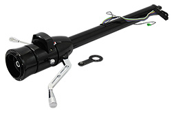 Universal Tilt Steering Column, Column Shift, Black Powder Coated