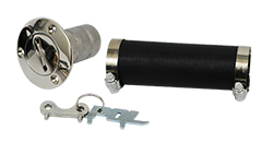 Fuel Tank Gas Filler Kit, Polished Stainless Steel
