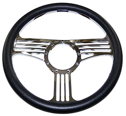 Banjo Style Billet Steering Wheel with Black Grip